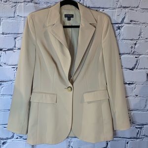 Classiques Size 6 Beige Stretch Jacket Blazer